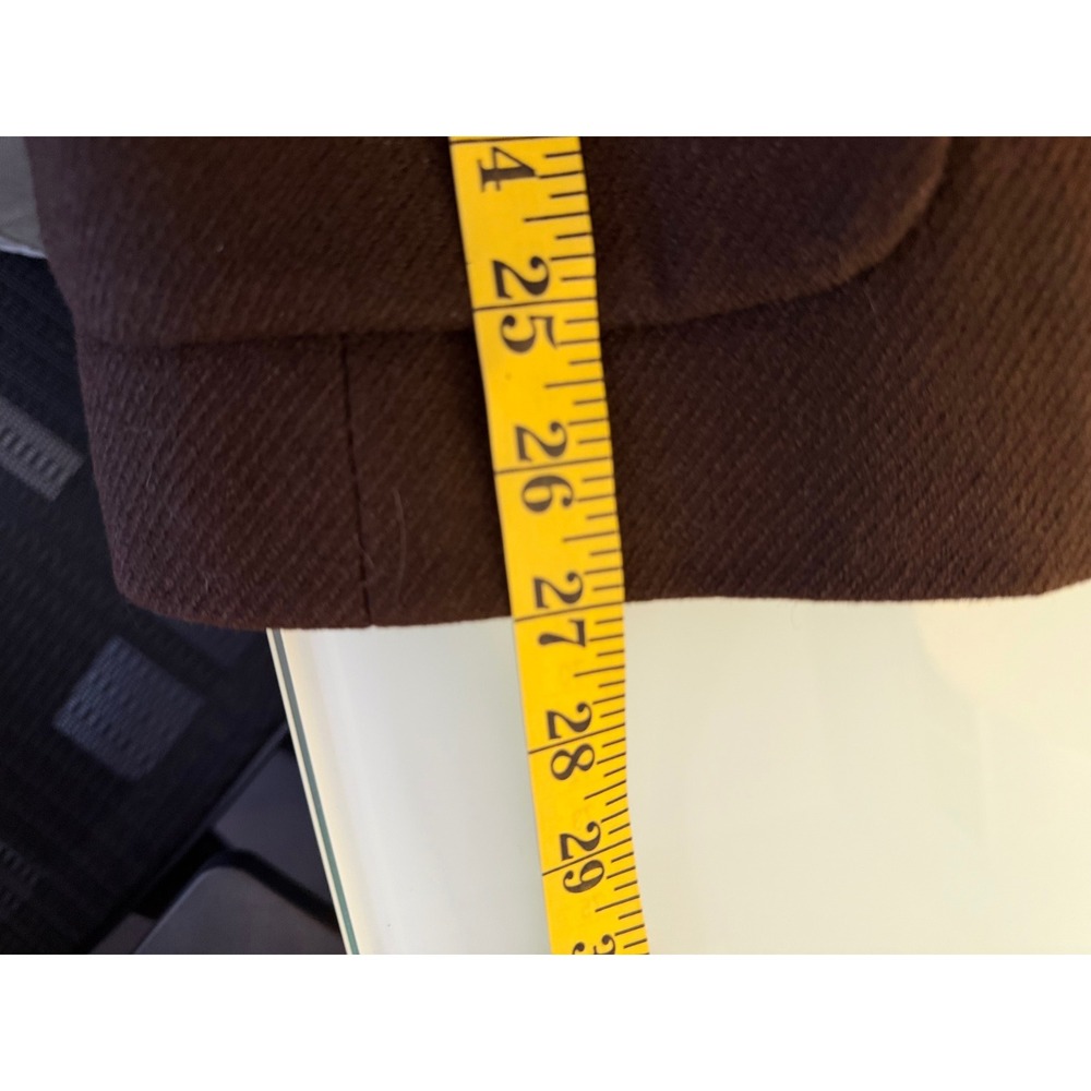 Ann Taylor Blazer Chocolate Dark Brown 100% Wool Classic Professional Size 4 - Picture 6 of 7